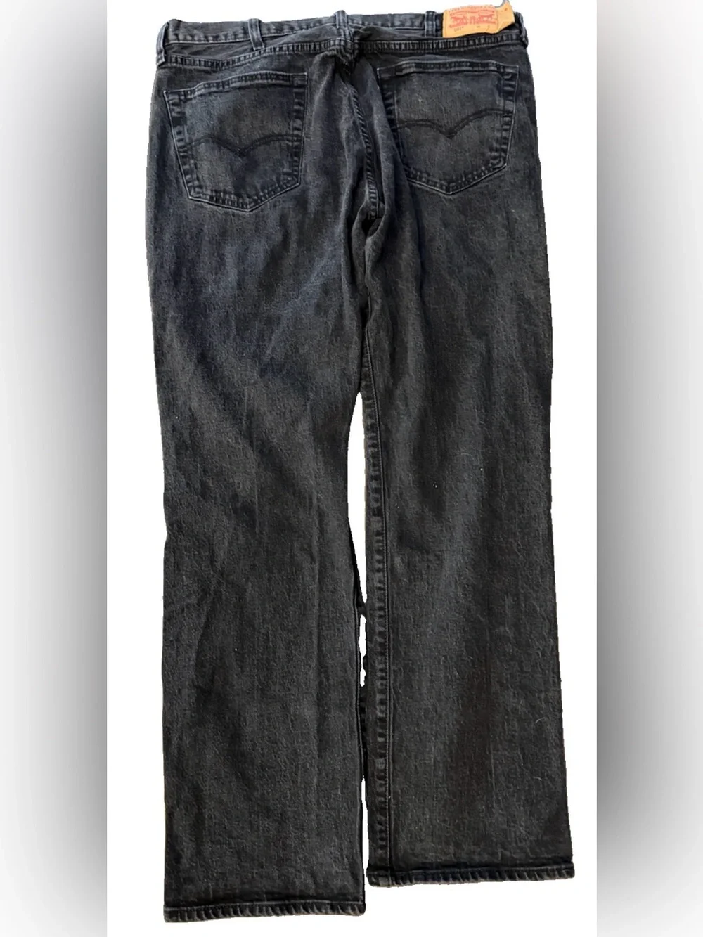 Levi's Men's Premium Straight Leg Button Fly Black Denim Jeans 40x32